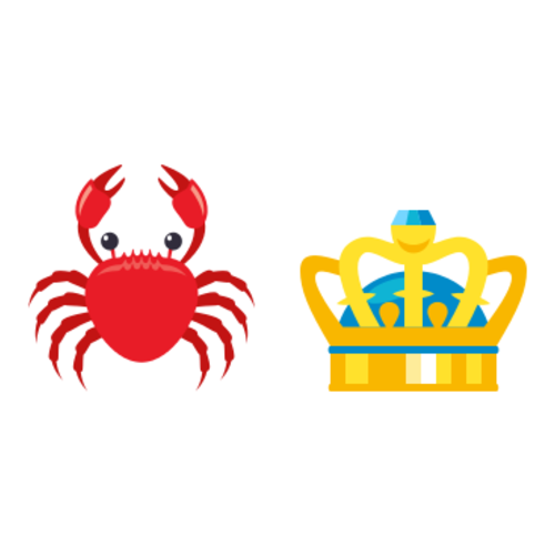 🦀👑 Emoji Domain EmojiOne rendering
